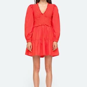 Sea New York NWOT Red Long Sleeve Dress
